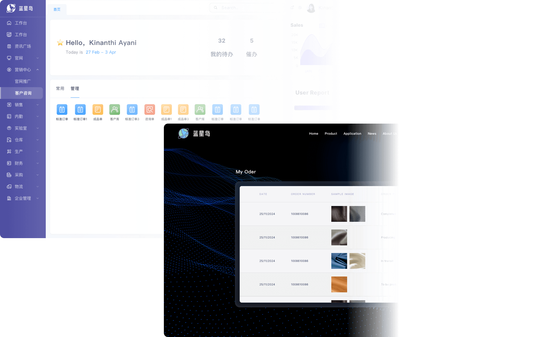 官网与生产系统打通,全球化服务在一个系统中进行